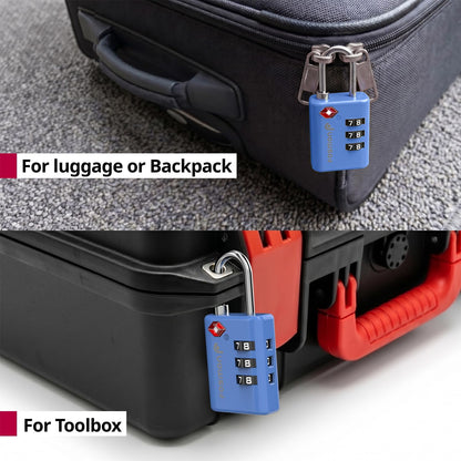 TSA Approved Luggage Locks, 3-Digit Combination Padlock