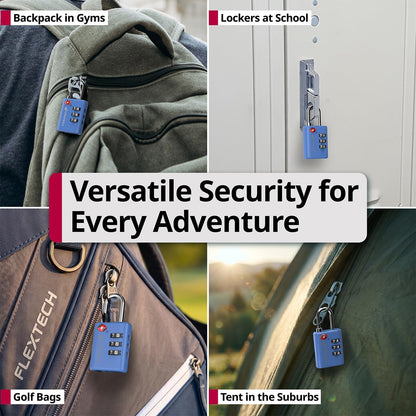 TSA Approved Luggage Locks, 3-Digit Combination Padlock