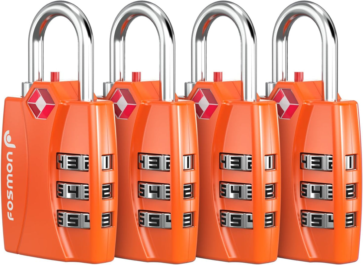 TSA Approved Luggage Locks, 3-Digit Combination Padlock