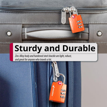 TSA Approved Luggage Locks, 3-Digit Combination Padlock