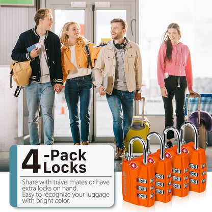 TSA Approved Luggage Locks, 3-Digit Combination Padlock