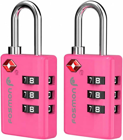 TSA Approved Luggage Locks, 3-Digit Combination Padlock