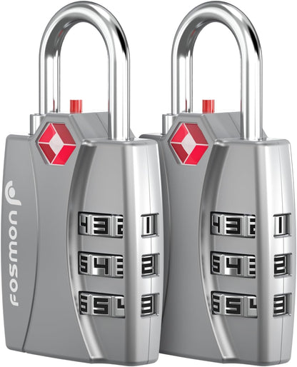 TSA Approved Luggage Locks, 3-Digit Combination Padlock