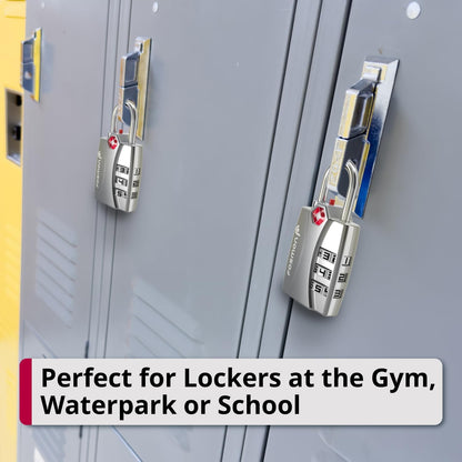 TSA Approved Luggage Locks, 3-Digit Combination Padlock