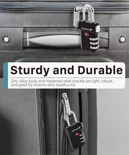 TSA Approved Luggage Locks, 3-Digit Combination Padlock