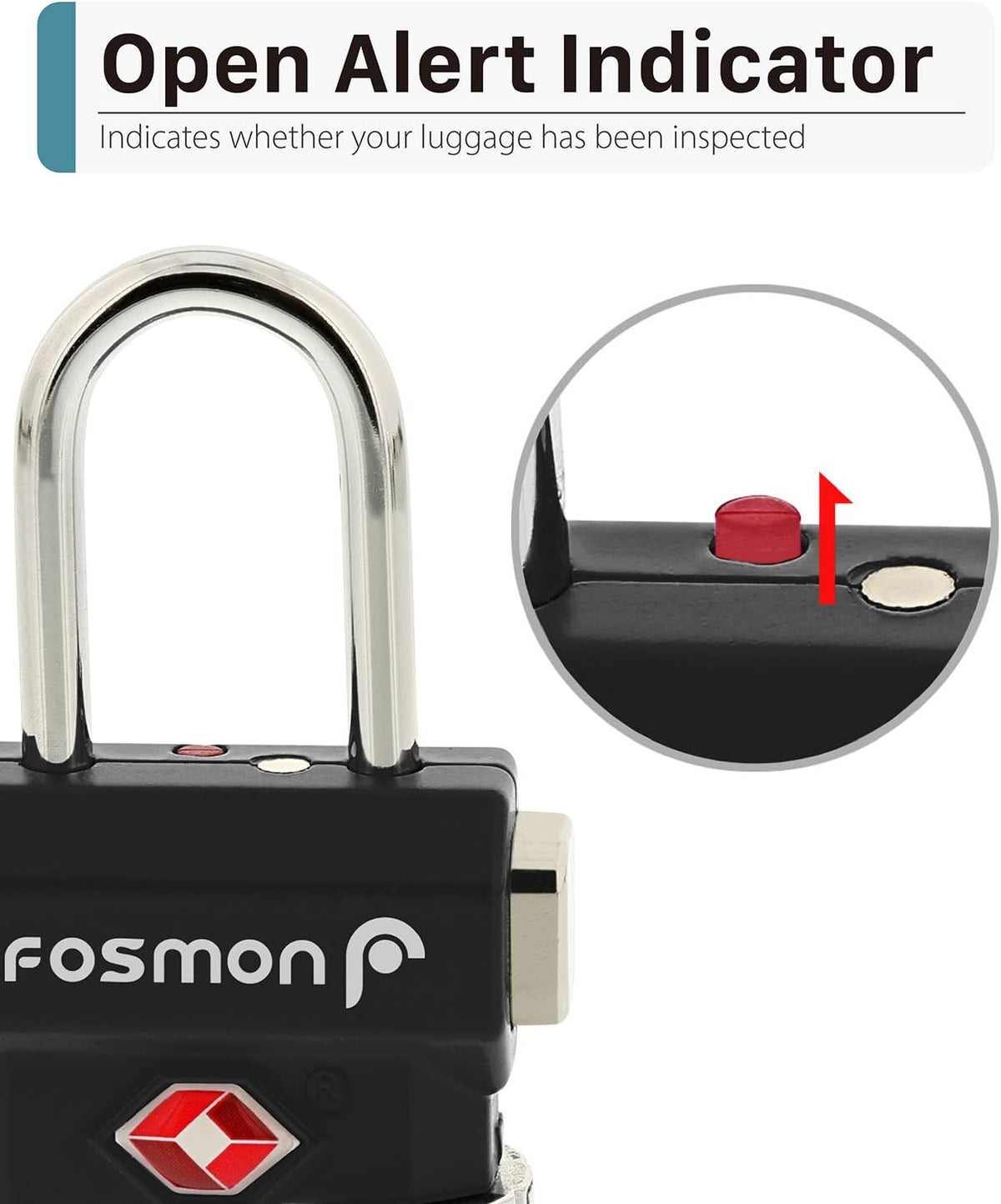 TSA Approved Luggage Locks, 3-Digit Combination Padlock