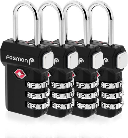 TSA Approved Luggage Locks, 3-Digit Combination Padlock