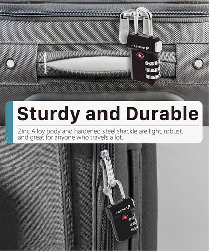 TSA Approved Luggage Locks, 3-Digit Combination Padlock