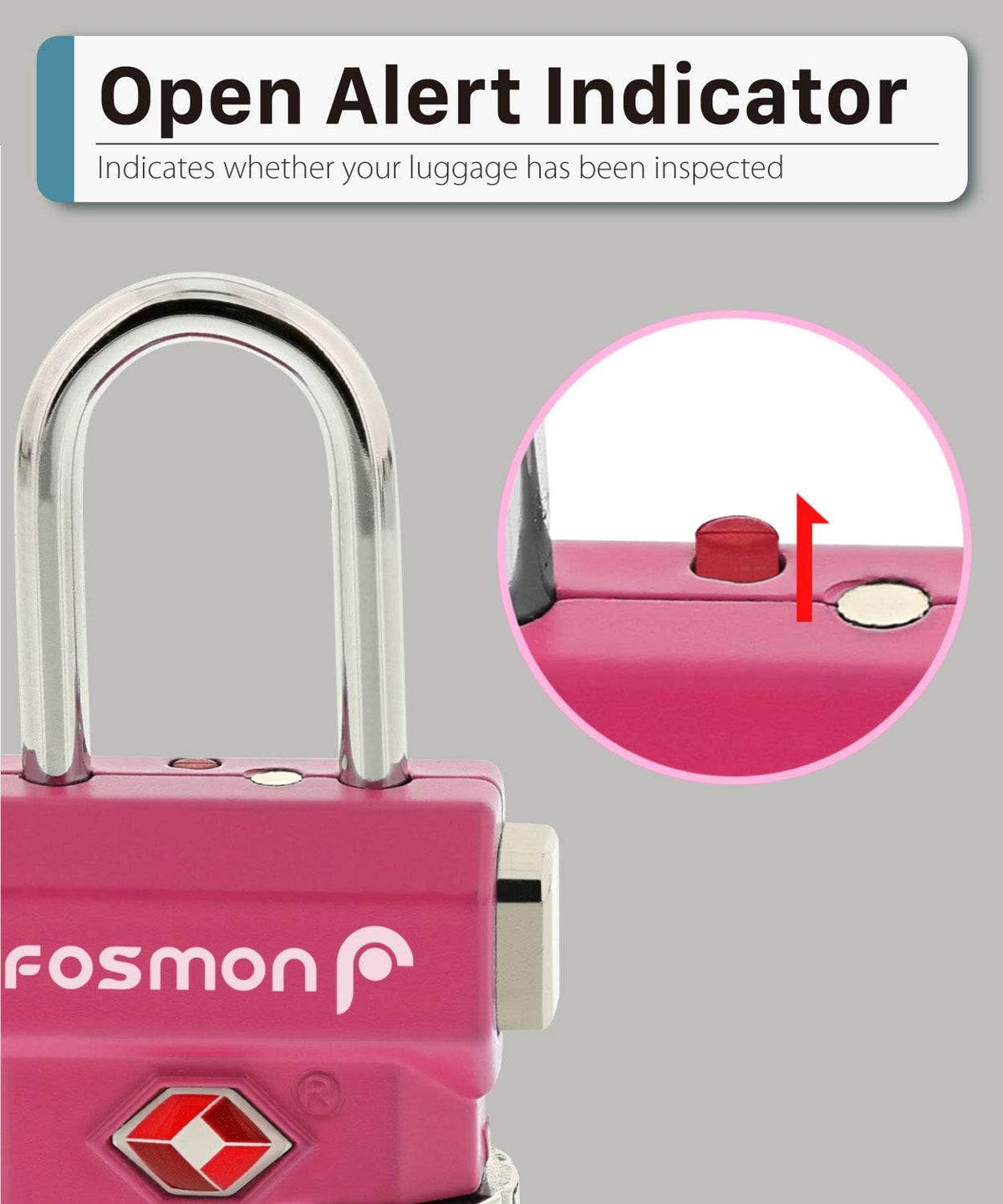 TSA Approved Luggage Locks, 3-Digit Combination Padlock