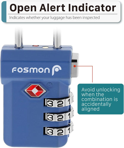 TSA Approved Luggage Locks, 3-Digit Combination Padlock