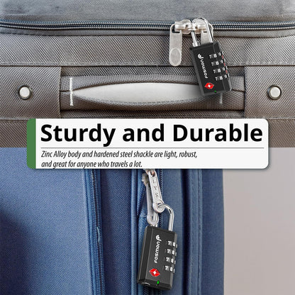 TSA Approved Luggage Locks, 3-Digit Combination Padlock