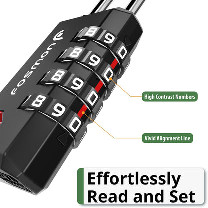 TSA Approved Luggage Locks, 3-Digit Combination Padlock