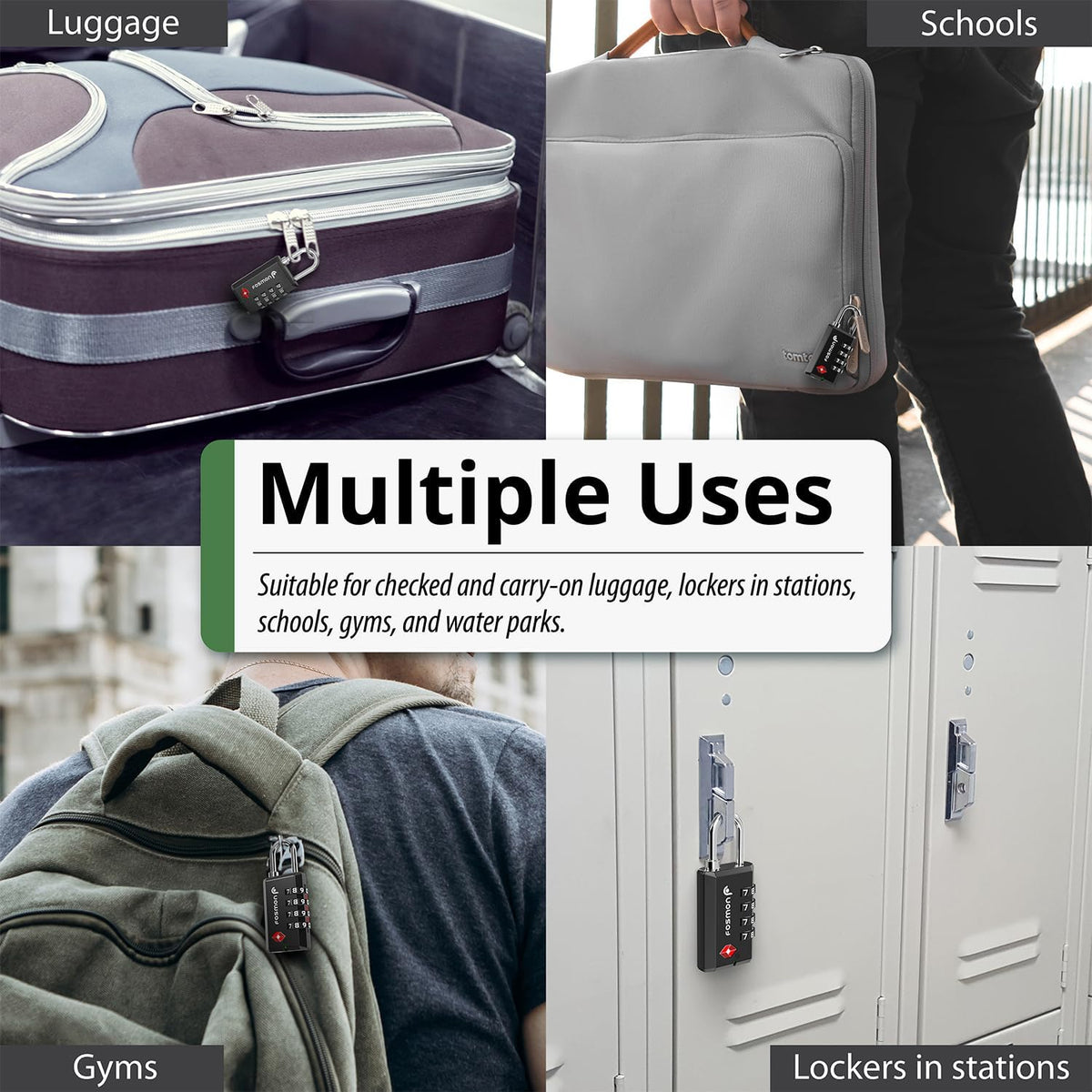 TSA Approved Luggage Locks, 3-Digit Combination Padlock