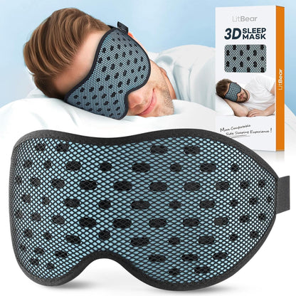Breathable Sleep Mask, 3D Eye Mask Sleep for Side Sleeper Women Men