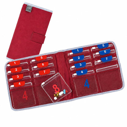 Travel Pill Organizer, Portable Pill Case, Daily Pill Box to Hold Vitamins, Medication, Prescriptions, Or Medicine Storage for Pocket Purse