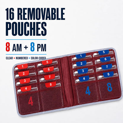 Travel Pill Organizer, Portable Pill Case, Daily Pill Box to Hold Vitamins, Medication, Prescriptions, Or Medicine Storage for Pocket Purse