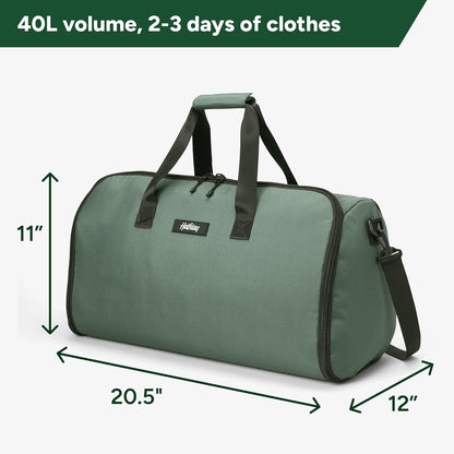 Halfday Convertible 2-in-1 Garment Duffel Weekender 40L, Carry On, Shadow