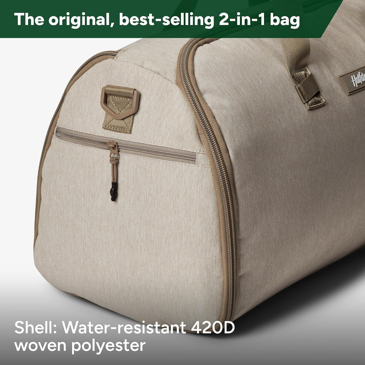 Halfday Convertible 2-in-1 Garment Duffel Weekender 40L, Carry On, Shadow