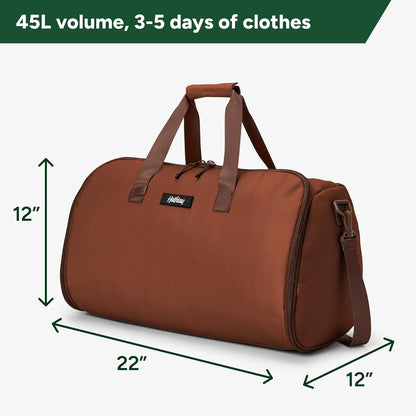 Halfday Convertible 2-in-1 Garment Duffel Weekender 40L, Carry On, Shadow