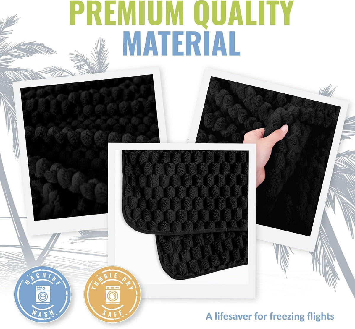 Packable Travel Blanket for Airplane, Car - Compact Office Blanket - Portable Pillow for Adults, Kids with Case, Luggage Sleeve, Backpack Clip