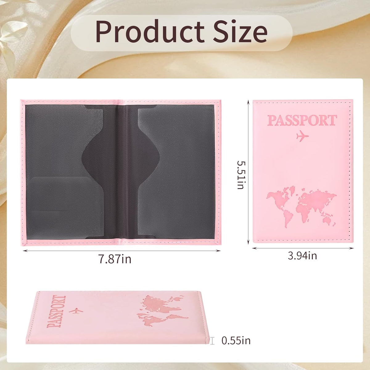 3Pcs Passport Holder for Travel, Family Passport Cover