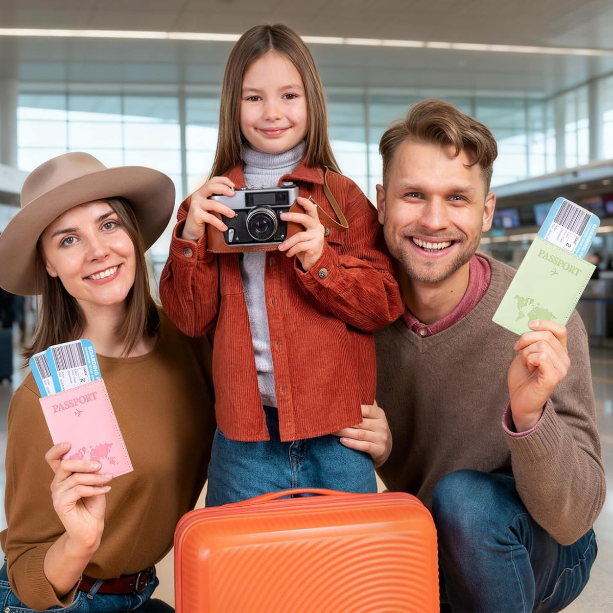 3Pcs Passport Holder for Travel, Family Passport Cover