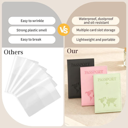 3Pcs Passport Holder for Travel, Family Passport Cover