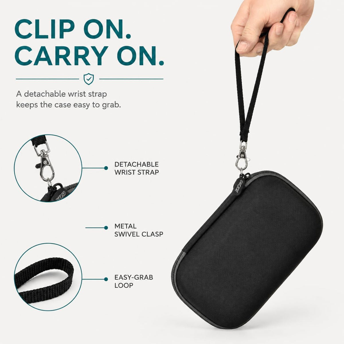 Portable 2 in 1 Contact Lens Case and Glasses Case for 2 Pairs