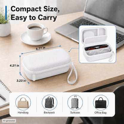 Portable 2 in 1 Contact Lens Case and Glasses Case for 2 Pairs
