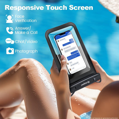 Large Waterproof Phone Pouch Up to 10", 2 Pack IPX8 Protector Pouch