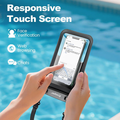 Large Waterproof Phone Pouch Up to 10", 2 Pack IPX8 Protector Pouch