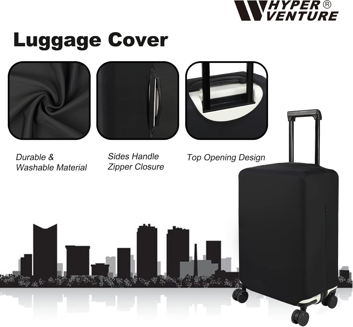 Travel Luggage Cover Suitcase Protector Fits 18-22 Inch, S