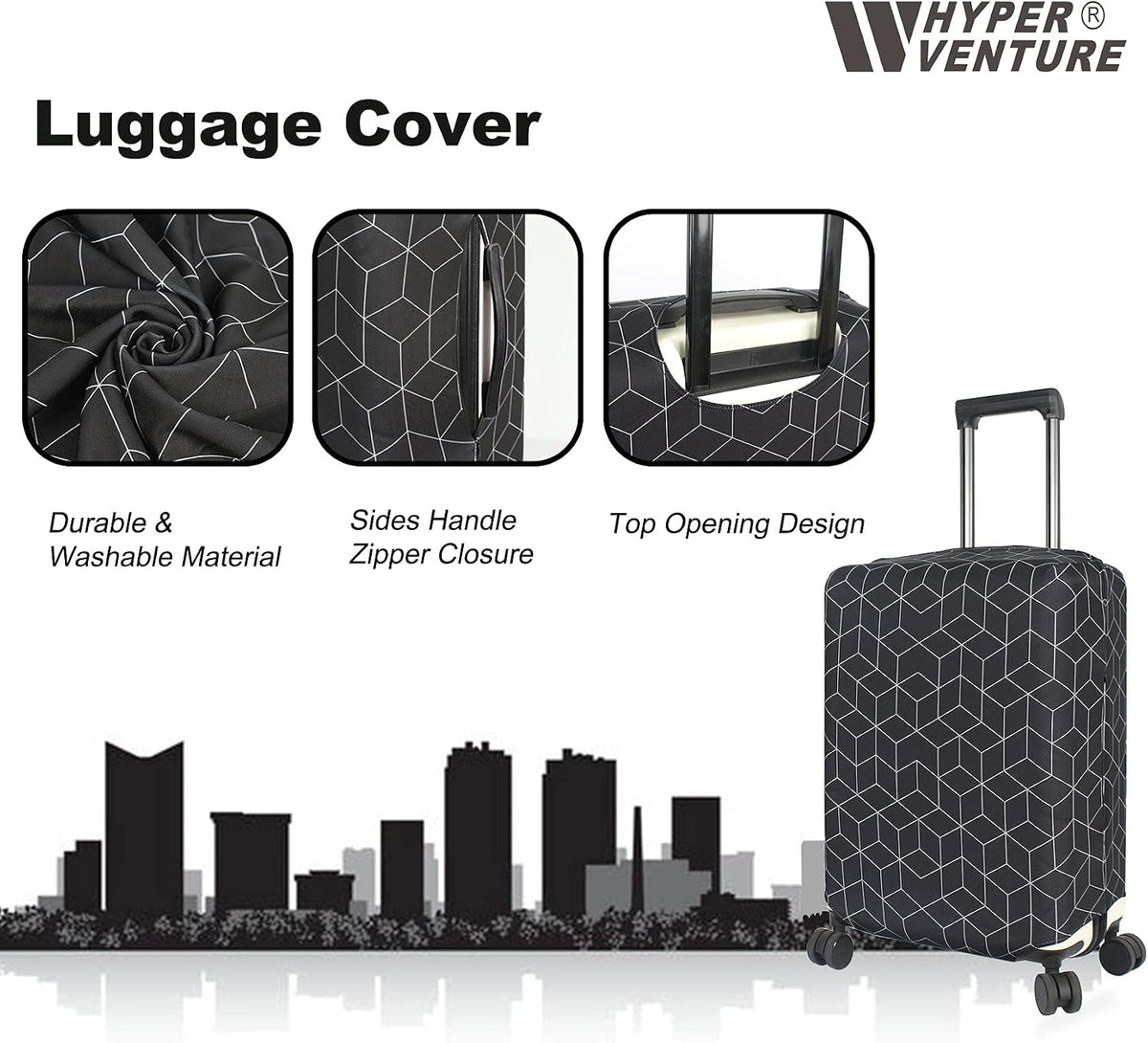 Travel Luggage Cover Suitcase Protector Fits 18-22 Inch, S