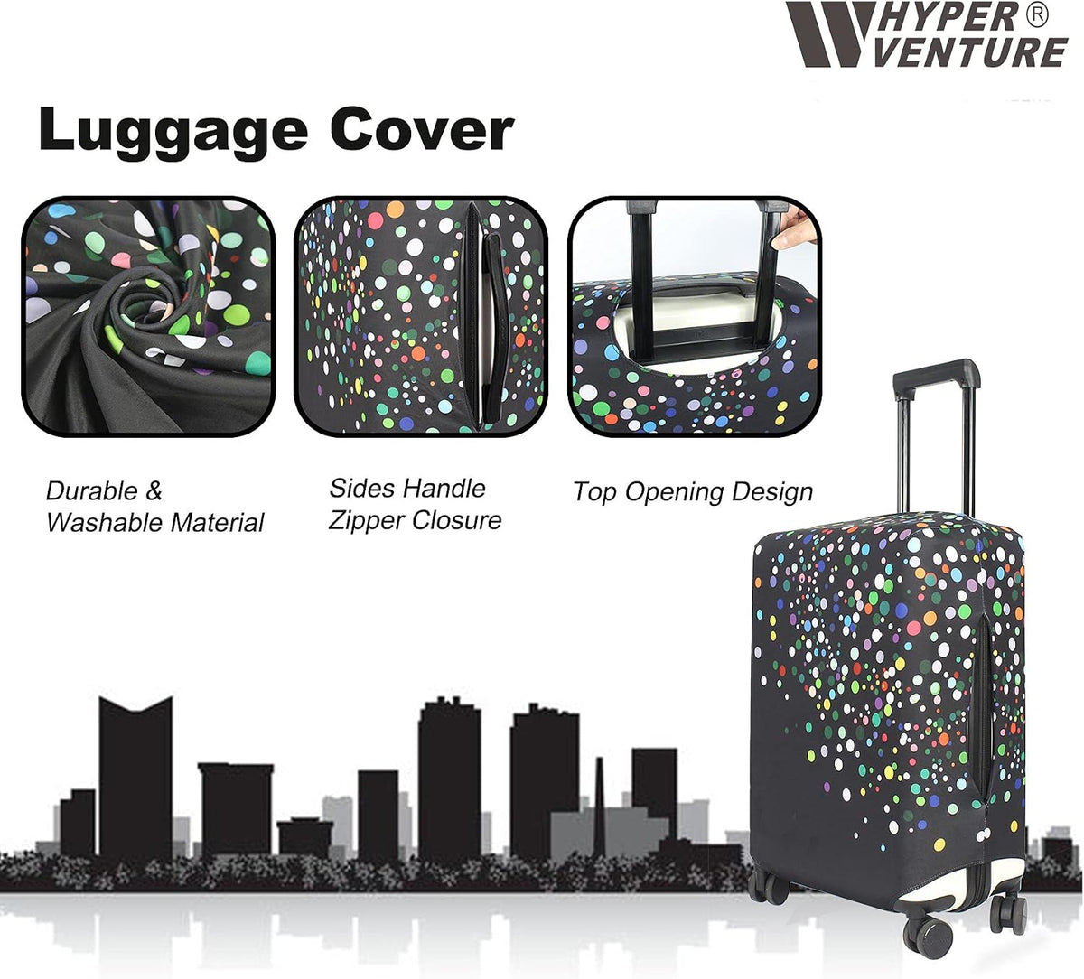 Travel Luggage Cover Suitcase Protector Fits 18-22 Inch, S