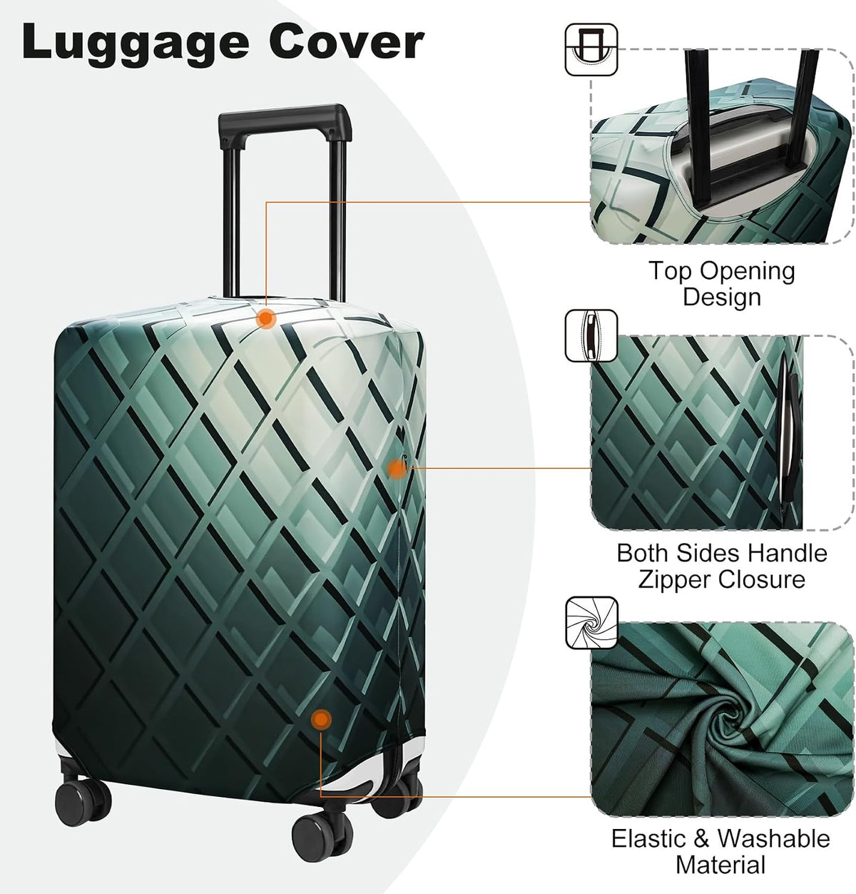Travel Luggage Cover Suitcase Protector Fits 18-22 Inch, S