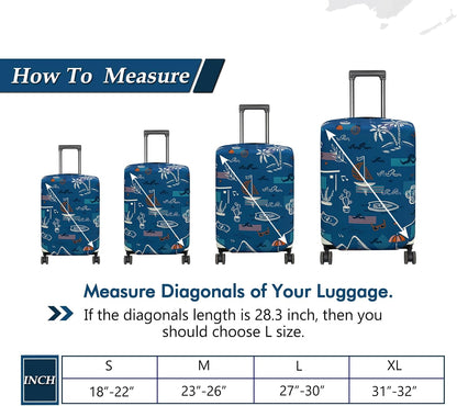 Travel Luggage Cover Suitcase Protector Fits 18-22 Inch, S