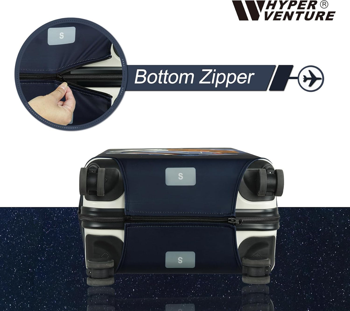 Travel Luggage Cover Suitcase Protector Fits 18-22 Inch, S