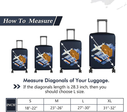 Travel Luggage Cover Suitcase Protector Fits 18-22 Inch, S