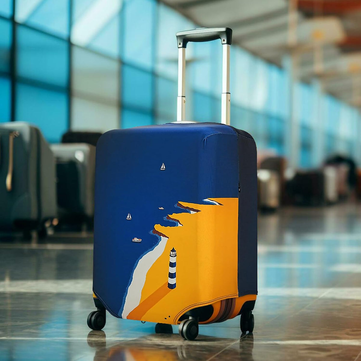 Travel Luggage Cover Suitcase Protector Fits 18-22 Inch, S