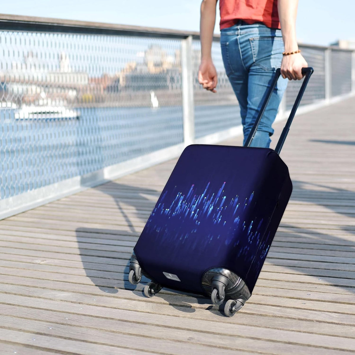 Travel Luggage Cover Suitcase Protector Fits 18-22 Inch, S