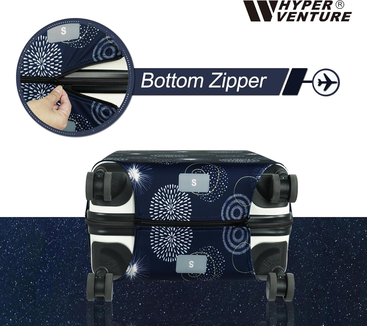 Travel Luggage Cover Suitcase Protector Fits 18-22 Inch, S
