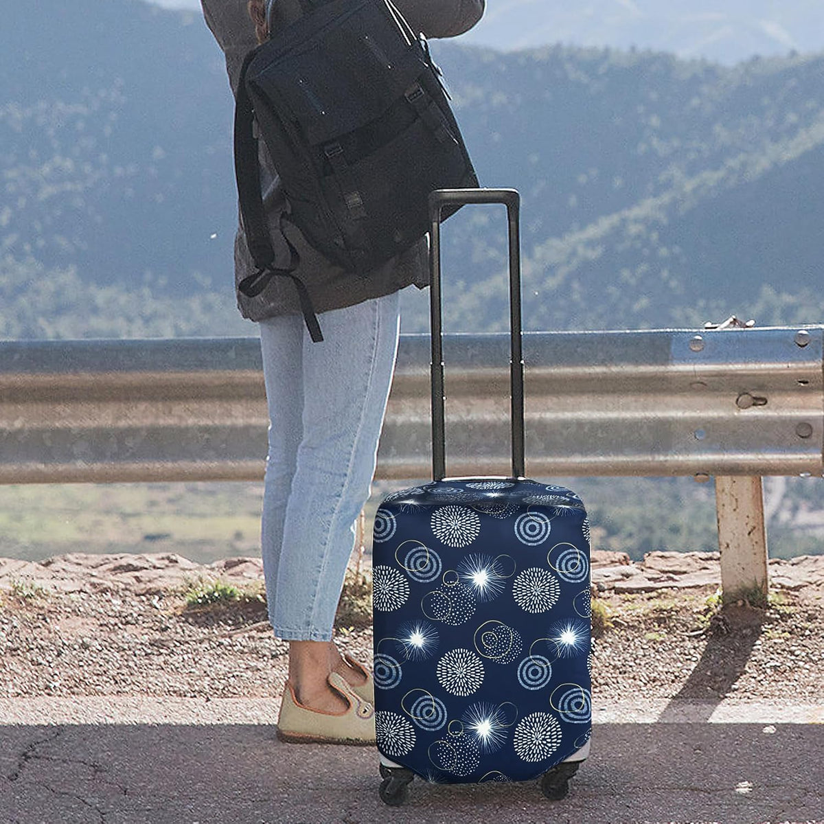Travel Luggage Cover Suitcase Protector Fits 18-22 Inch, S