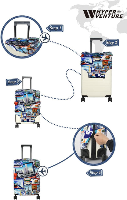 Travel Luggage Cover Suitcase Protector Fits 18-22 Inch, S