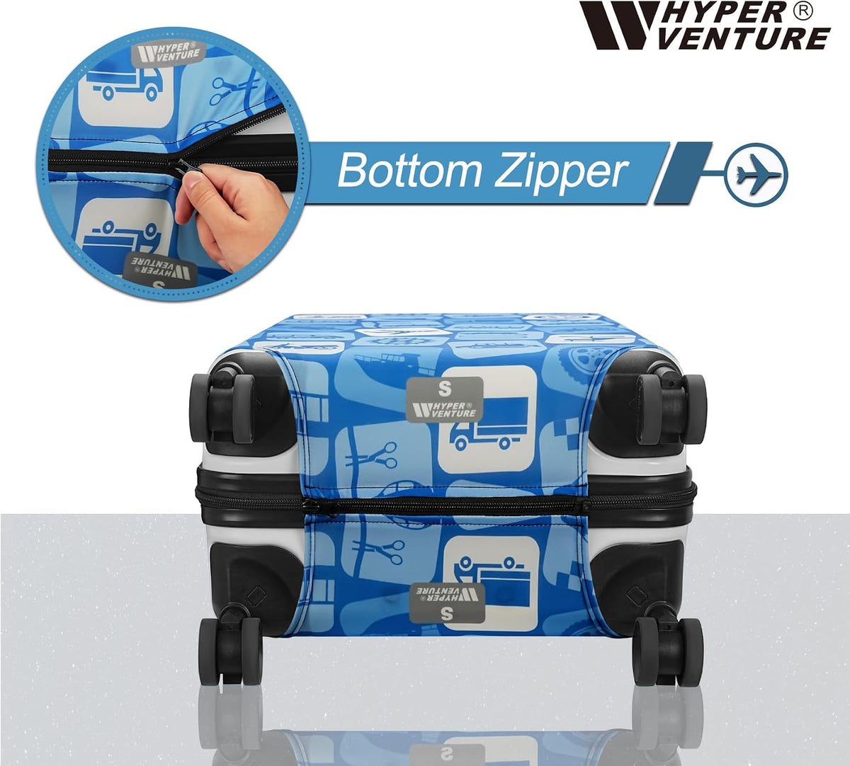 Travel Luggage Cover Suitcase Protector Fits 18-22 Inch, S