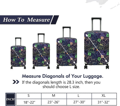Travel Luggage Cover Suitcase Protector Fits 18-22 Inch, S