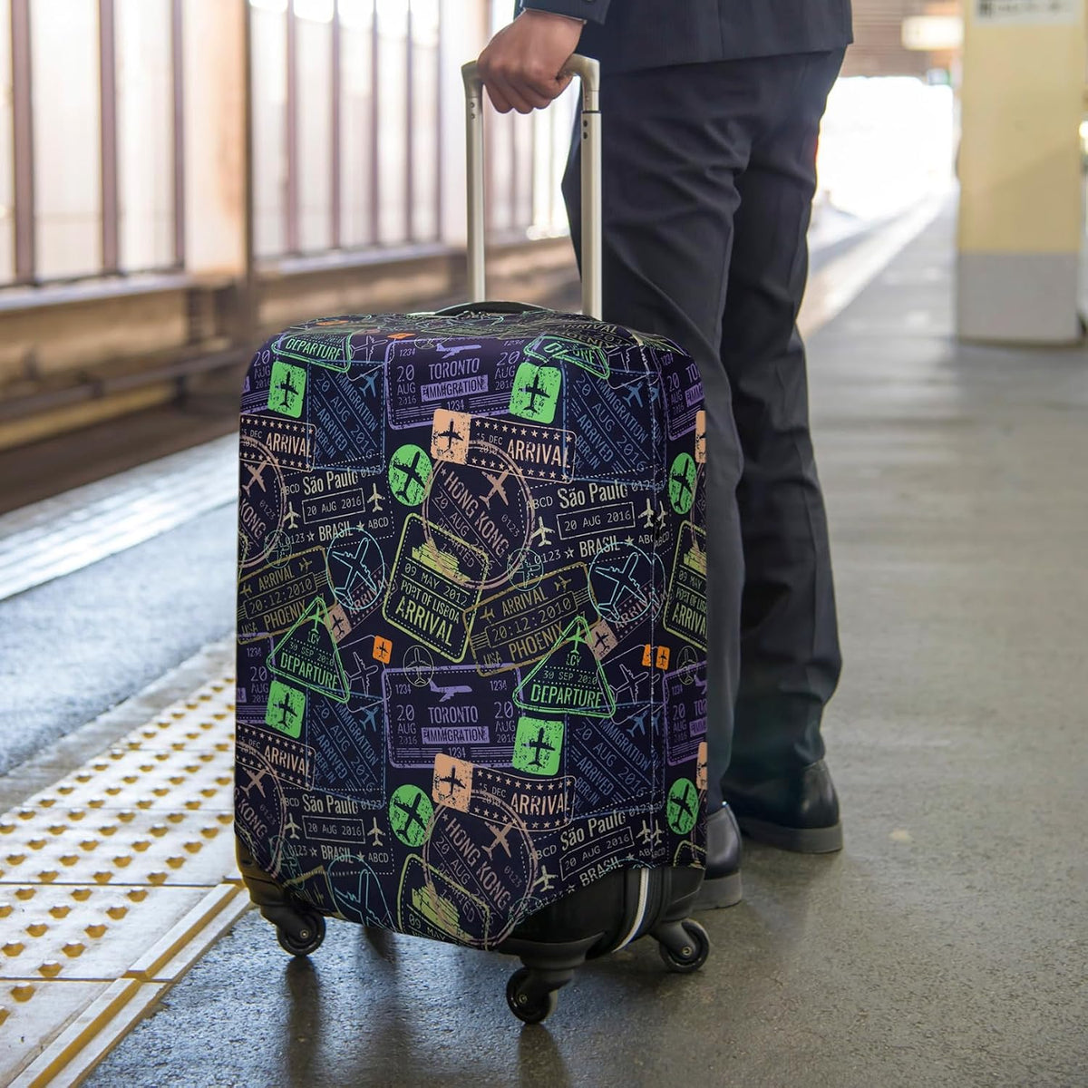 Travel Luggage Cover Suitcase Protector Fits 18-22 Inch, S