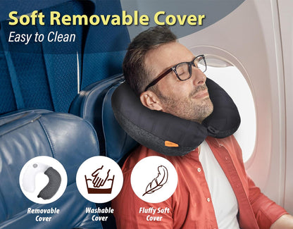 Inflatable Neck Pillow for Traveling - Inflatable Travel Pillow for Airplanes - Neck Air Pillow, Blow Up Travel Pillows for Neck Support
