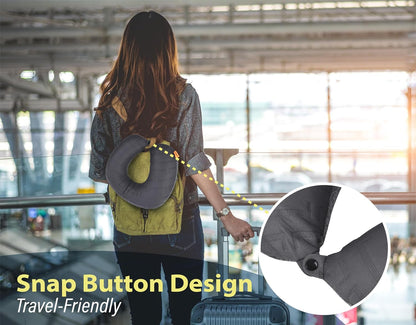 Inflatable Neck Pillow for Traveling - Inflatable Travel Pillow for Airplanes - Neck Air Pillow, Blow Up Travel Pillows for Neck Support