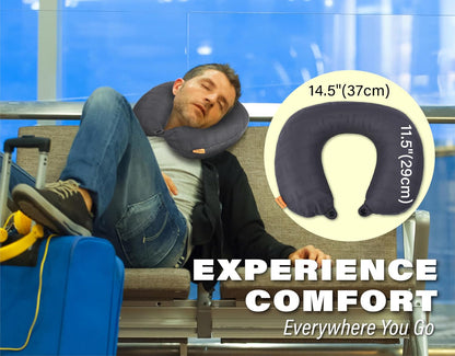 Inflatable Neck Pillow for Traveling - Inflatable Travel Pillow for Airplanes - Neck Air Pillow, Blow Up Travel Pillows for Neck Support