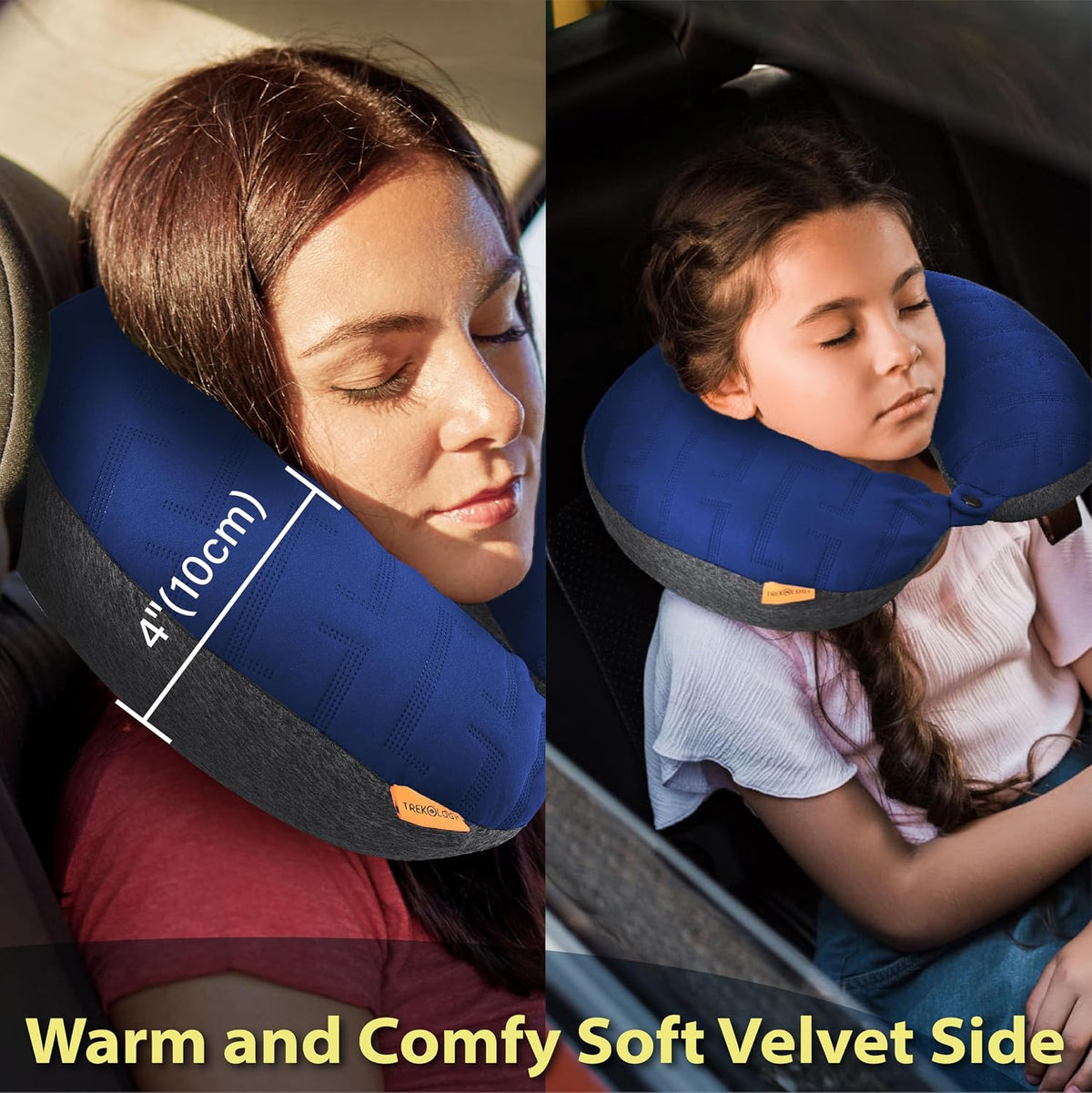 Inflatable Neck Pillow for Traveling - Inflatable Travel Pillow for Airplanes - Neck Air Pillow, Blow Up Travel Pillows for Neck Support